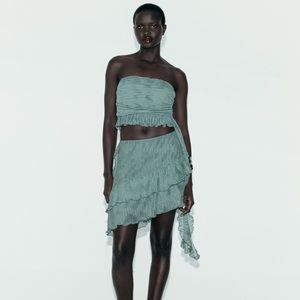 NWT Zara mini skirt with fringe